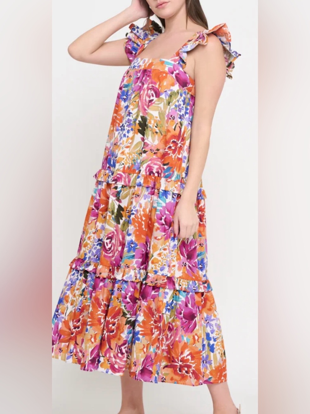 Floral Smocked dress meet me in Santorini